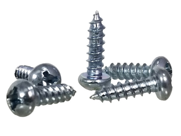 100pc. #6 x 1/2" Zinc-plated Phillips Round-Head Screws