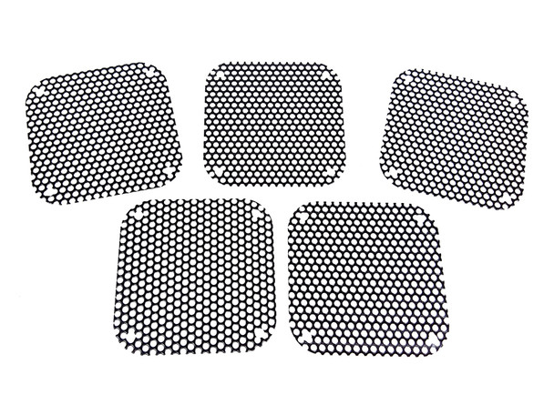 5pc. Black Perforated Metal Covers for 3-inch Amp Speakers