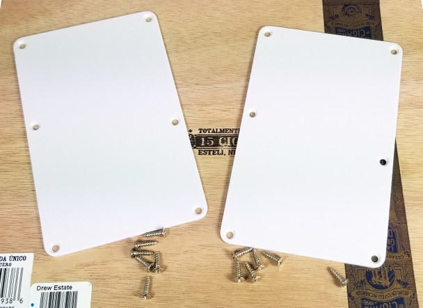 2pc. Classic White Guitar Backing Plates with Screws