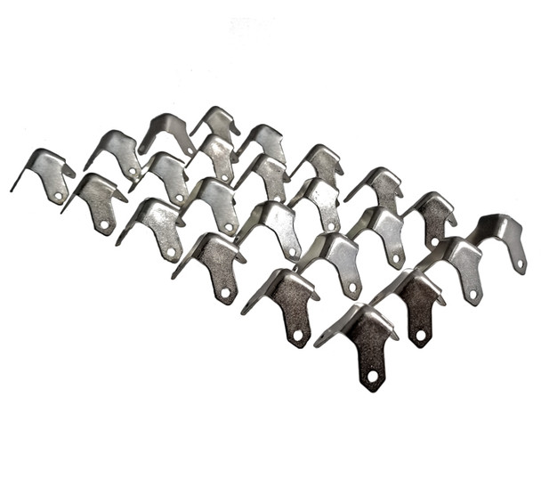 24pc. Small Nickel Trunk Corners with Screws