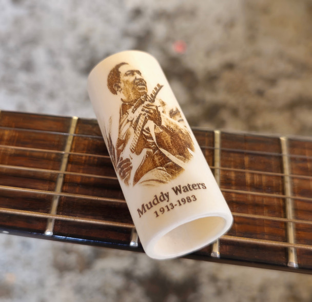 Blues Giants Series: Muddy Waters - Custom-engraved 2 1/2-inch Cow Bone Slide
