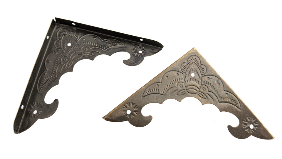 8pc. Ornate Low-profile Antique Brass Box Corners - C. B. Gitty Crafter ...