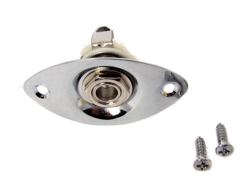 Mono Guitar Jacks Pre-mounted in Jack Plates - Choose Finish & Pack Size