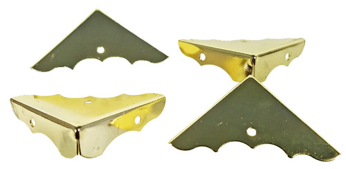 CLEARANCE: 8pc. Shiny Gold Box Corners (Factory Seconds