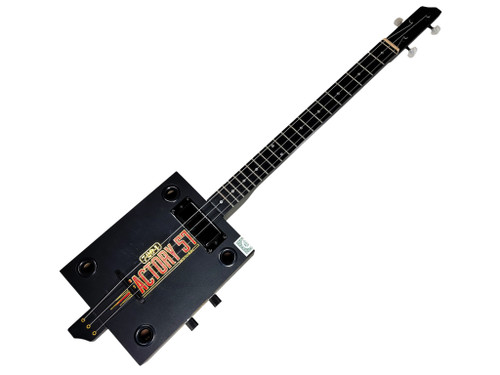 Factory 57 Blackout - 3-string Electric/Acoustic Cigar Box Guitar