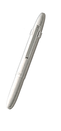 Brushed Chrome Bullet Space Pen with slide on clip in closed position 400BRCL Brushed Chrome Bullet Space Pen with slide on clip in closed position 400BRCL