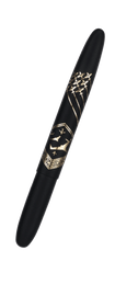 Matte Black Snowbirds Bullet Space Pen in closed position 400B-431