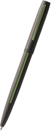Green Line Conservation Cap-O-Matic Space Pen with view of clip M4BGRL