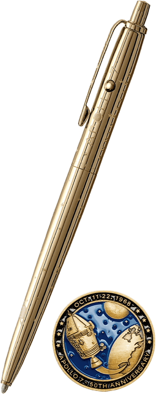 筆記具 Limited Edition Apollo 7 Gold Titanium AG7 Limited Edition Solar Flare Titanium | FISHER SPACE PEN® CANADA