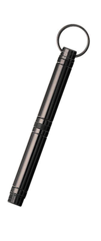 Black Anodized Backpacker Space Pen  in closed position for storage BP/B
