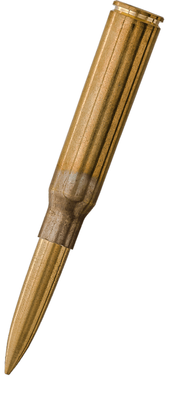 338 Raw Brass Cartridge Space Pen with pen contained in cartridge 338