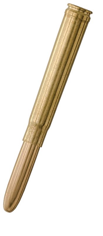 .375 Raw Brass Cartridge Space Pen with pen in cartridge  375