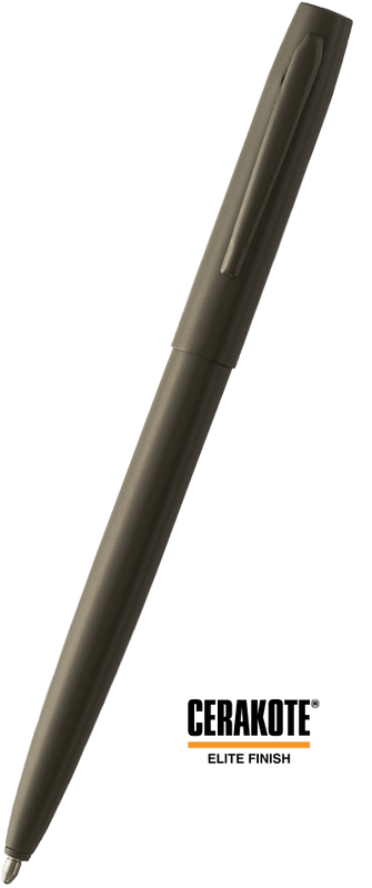 O. D.  Olive Drab Cerakote Capomatic Space Pen with clip facing up M4H240