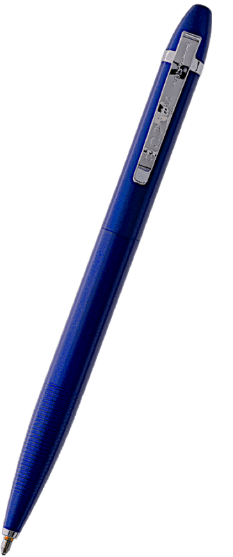 Blue Satin  Twist Action Space Pen Top View