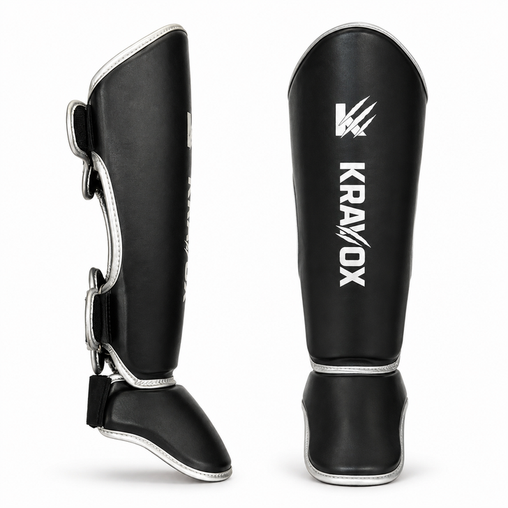 Kravox Kaizen Kids Shin Guards for MMA, Muay Thai and Kickboxing