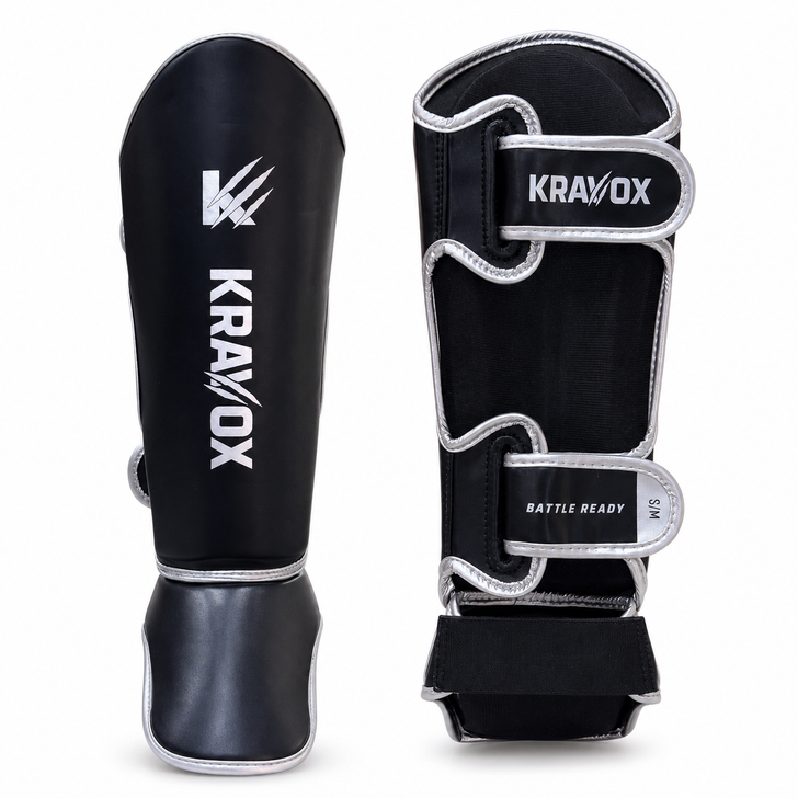 Kravox Kaizen Kids Shin Guards for MMA, Muay Thai and Kickboxing