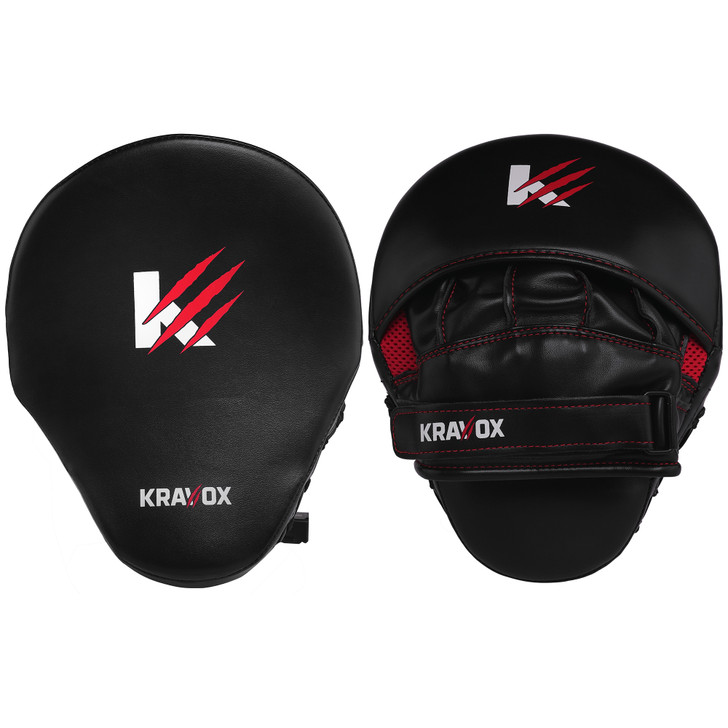Kravox Kaizen Curved Boxing MMA Punching Mitts for Boxing, MMA and Training