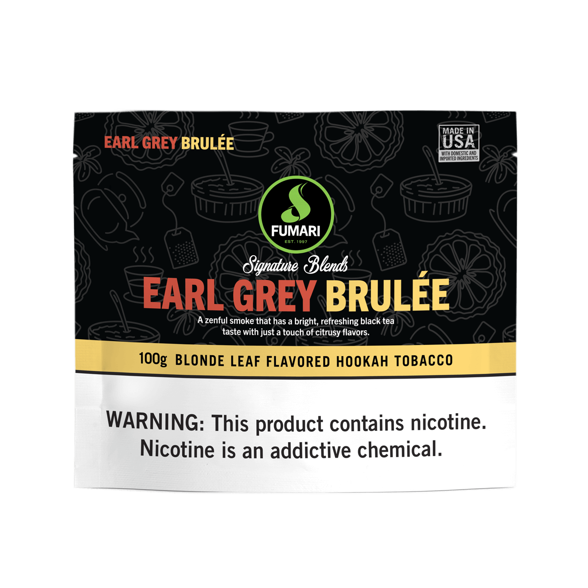 Buy Earl Grey Brule (Citrus Tea) Hookah Tobacco Flavor Online | Any 3 100g  pouches for $25. No limit.