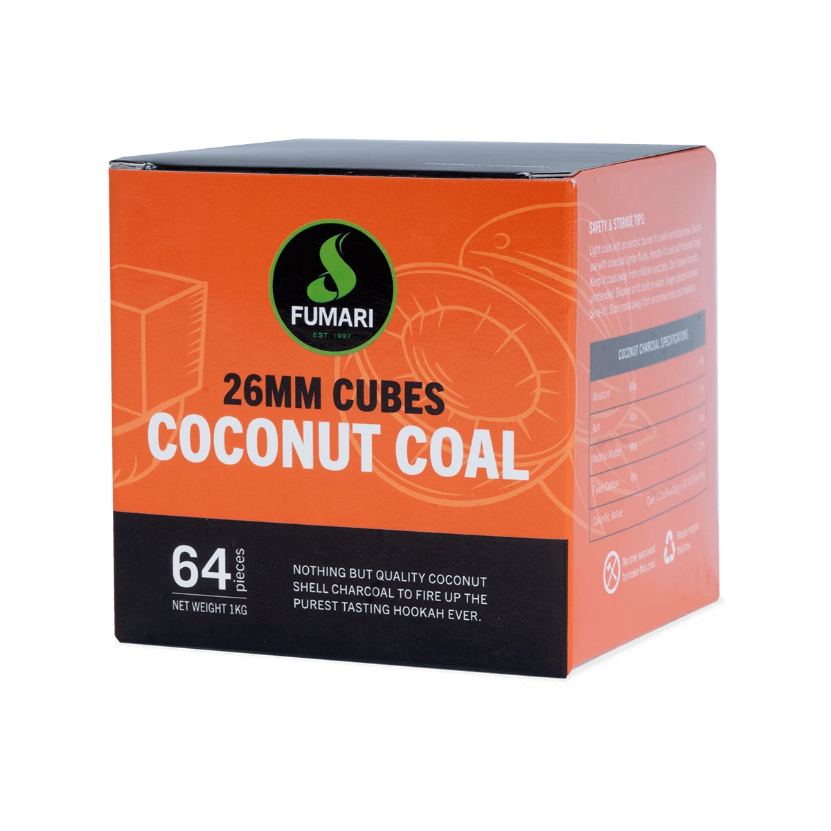 Fumari 26mm Coconut Hookah Charcoal