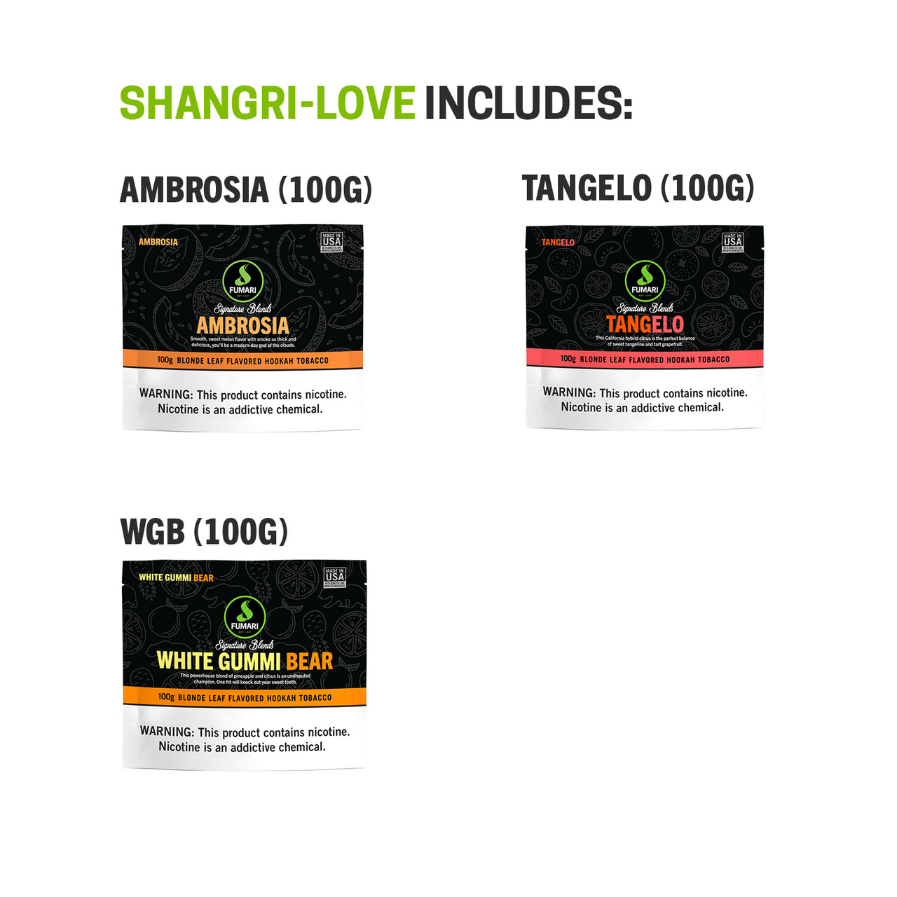 チカラシバ Shangri-Love Hookah Tobacco Mix Series | Fumari 花束・切花