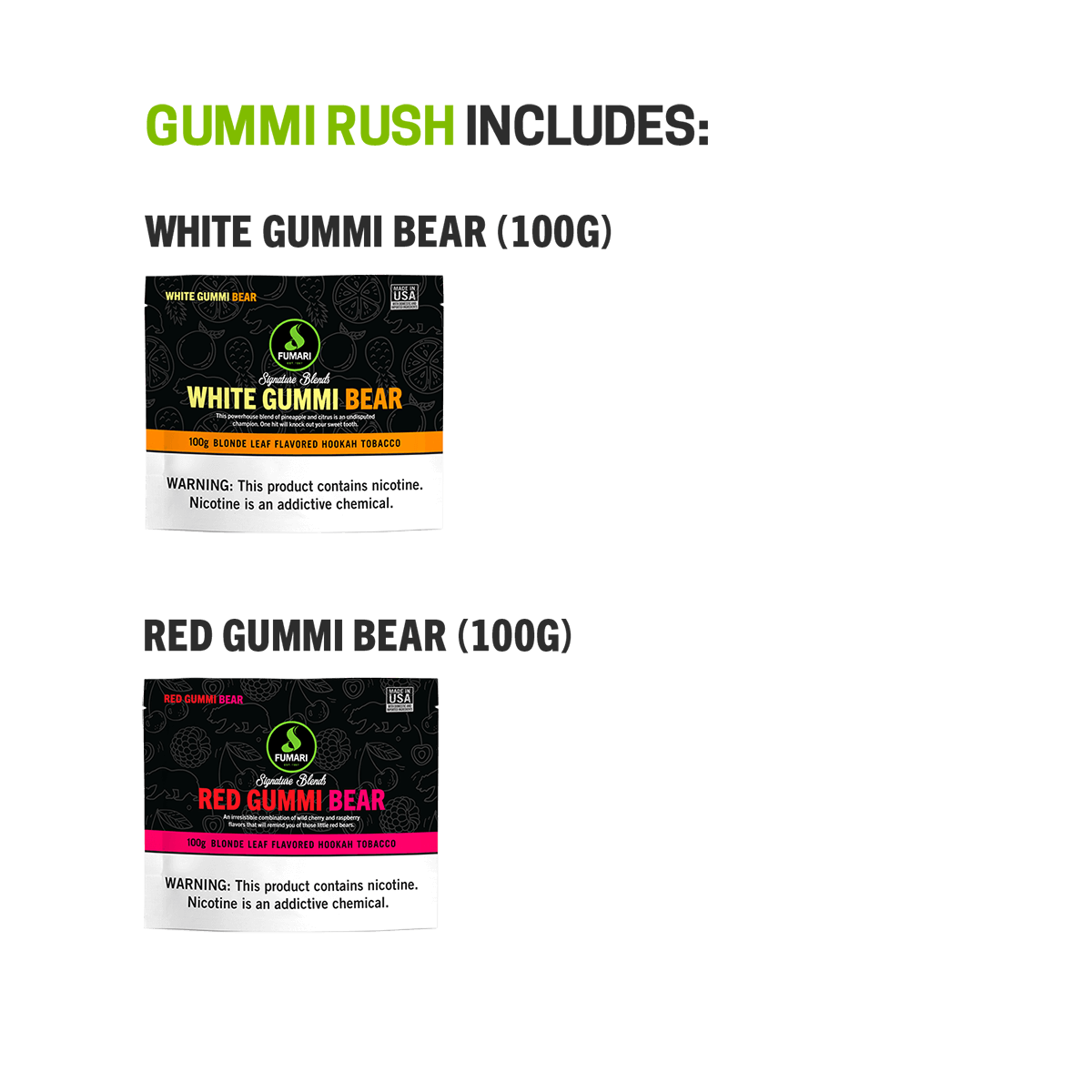Gummi Rush Hookah Tobacco Mix Series