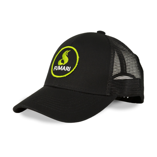 Baseball Hat - Black with Green Logo Patch