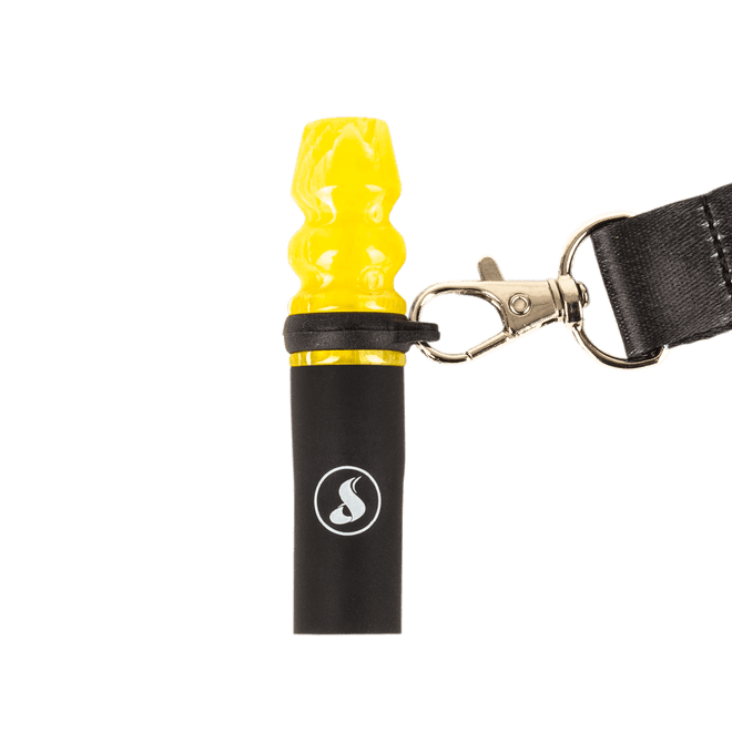 Silicone Mouth Tip with Lanyard - Yellow