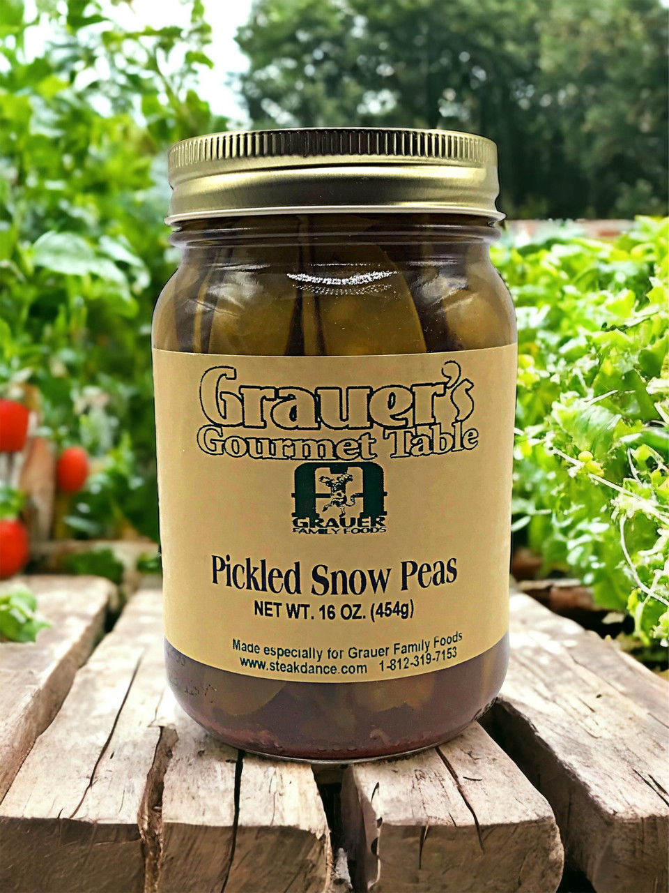 Grauer's Gourmet Table Pickled Snow Peas 16 oz