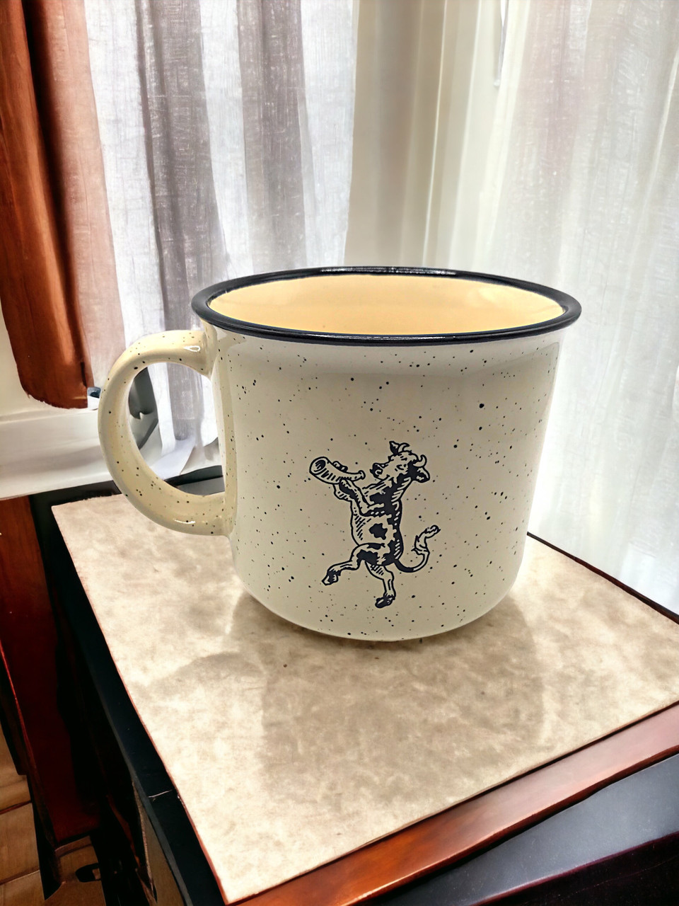 Steak Dance Campfire Ceramic Mug 15oz. Maize