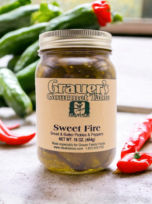 Grauer's Gourmet Table Sweet Fire Bread & Butter Pickles & Peppers  (16 oz)