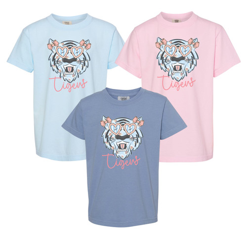 YOUTH Preppy Tigers Comfort Color T Shirt
