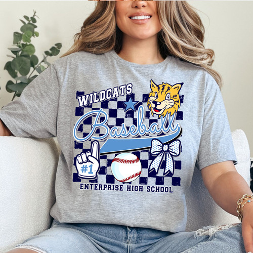 CUSTOM Wildcats Checker Sport T Shirt