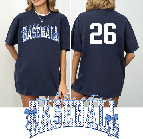 Wildcats Baseball Polka Dot t-shirt