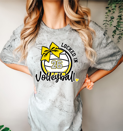 Custom Locked In Volleyball Colorblast T Shirt