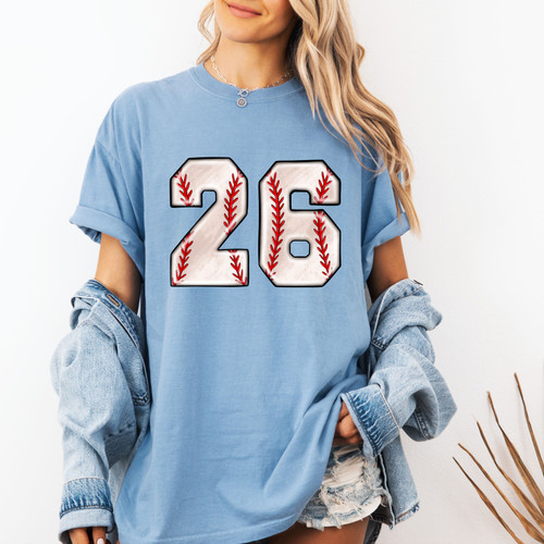 CUSTOM Baseball # T Shirt - Youth & Adult Sizes