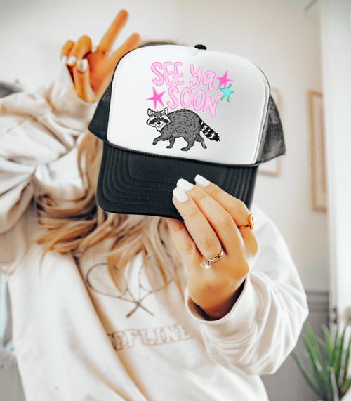 See Ya Soon Racoon Tucker Hat