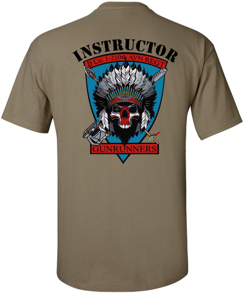 Gunrunner Instructor on back of t-shirt