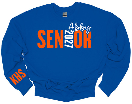 Custom Senior 2027 Kinston HS Sweatshirt