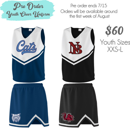 PRE ORDER - Wildcats & New Brockton Cheer Uniform