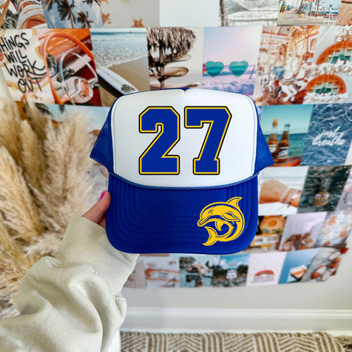 Custom Player Number Dauphin Trucker Hat