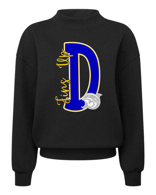 Fins Up Mock Neck