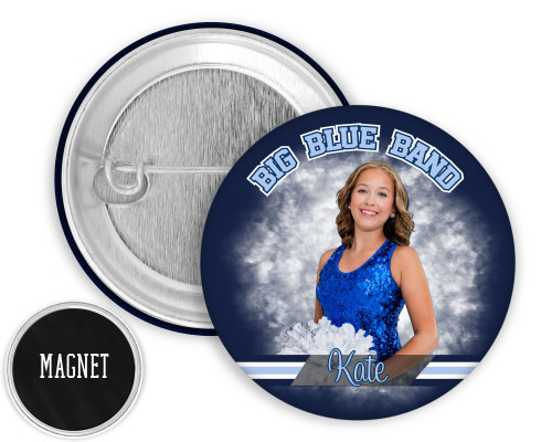 Wildcats Big Blue Band Photo BUTTON or MAGNET