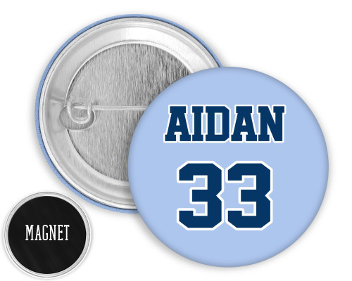 Custom Name / Number BUTTON or MAGNET