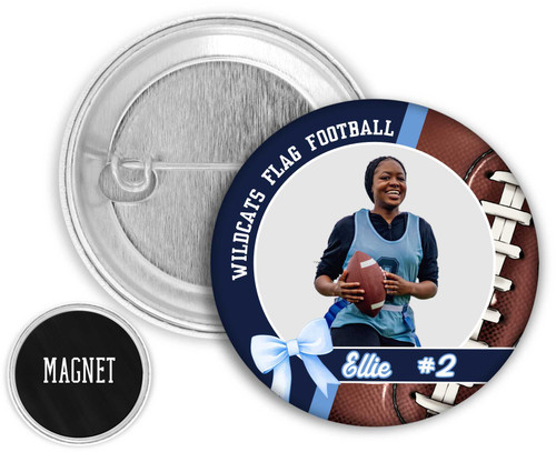 Wildcats Flag Football Photo BUTTON or MAGNET