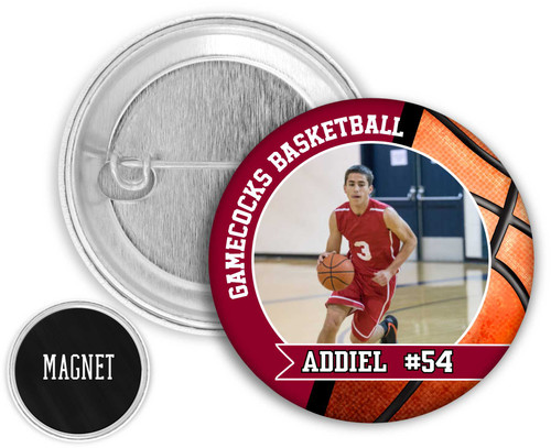 Gamecocks Basketball Photo BUTTON or MAGNET