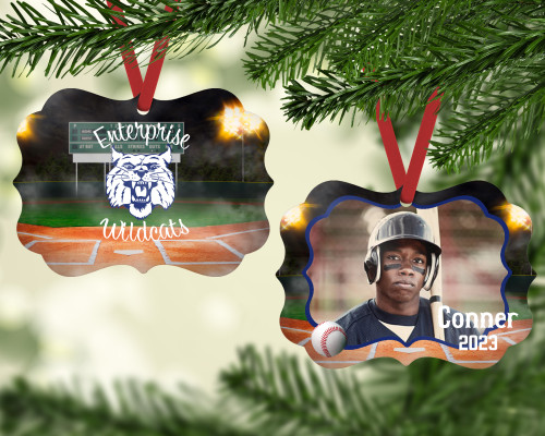 Wildcats Baseball Ornament - Custom