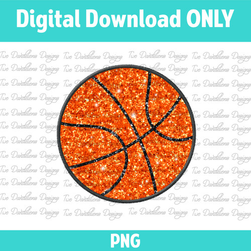 Faux Sequin Basketball Applique DIGITAL DOWNLOAD