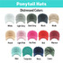Monogrammed Distressed Ponytail Hat
