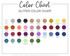 Glitter Color Chart