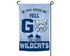 We Yell Go Wildcats Garden Flag - Color Guard